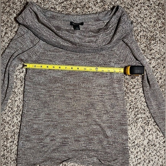White House Black Market Cowl Neck Sweater – Brown & Cream Shimmer Blend - Picture 4 of 6